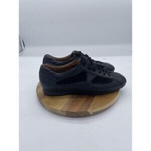 Paul Green Sneakers Womens 7.5 Black Leather Suede Lace Up Comfort Sneakers